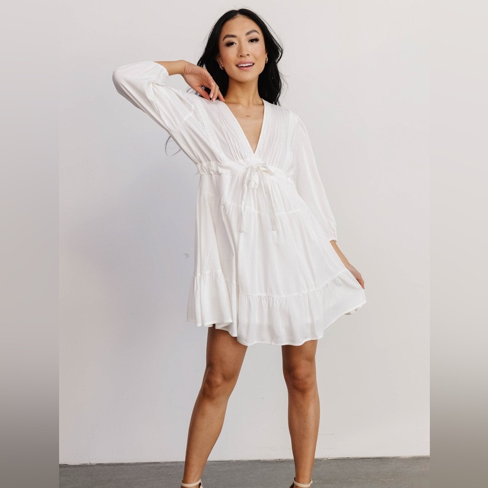 Baltic Born | Amelia Boho Dress in Off White | Size Large